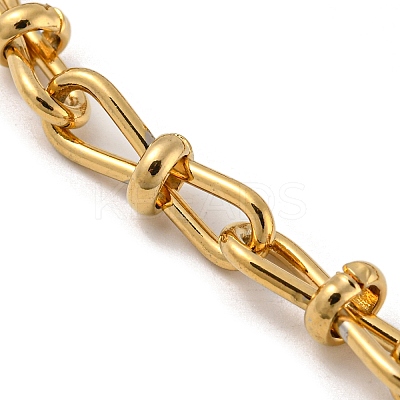 201 Stainless Steel Bowknot Link Chain Bracelets LS-BJEW-G696-02G-1