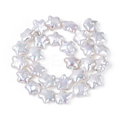 Natural Baroque Keshi Pearl Beads Strands PEAR-S020-Z06-01-1