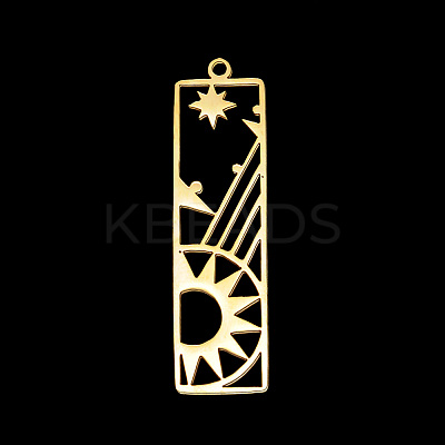 PVD Vacuum Plating 201 Stainless Steel Pendants STAS-T056-LA709-2-1