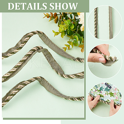 Polyester Twisted Lip Cord Trim OCOR-WH0074-21-1