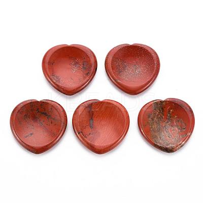 Natural Red Jasper Thumb Worry Stone G-N0325-01L-1