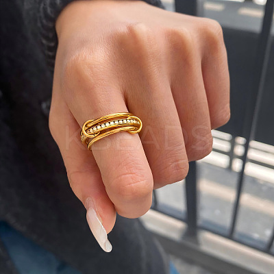 304 Stainless Steel Finger Rings for Women GN6339-1