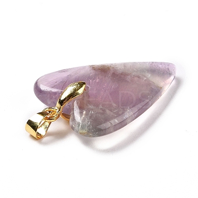 Natural Fluorite Pendants X-G-E570-01G-01-1