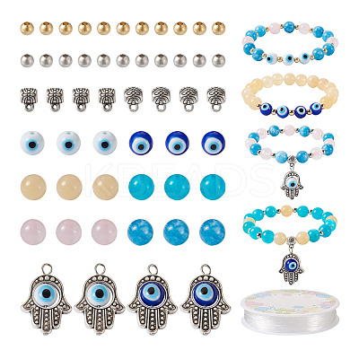 DIY Evil Eye Bracelet Making Kit DIY-FW0001-33-1