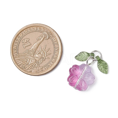 Transparent Normal Glass Pendants PALLOY-JF04571-02-1