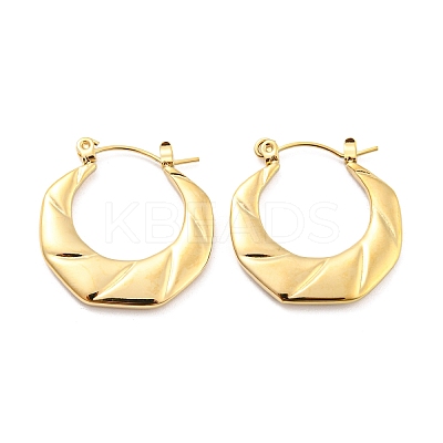 Twist Ring 304 Stainless Steel Hoop Earrings for Women EJEW-C067-04G-1