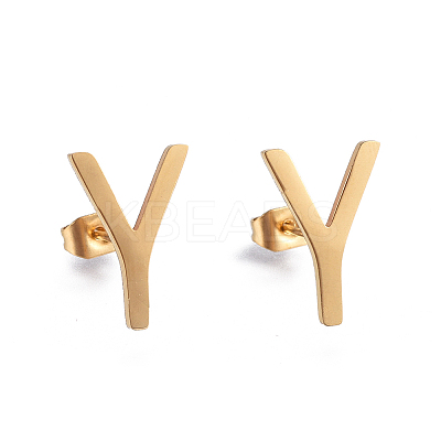 (Jewelry Parties Factory Sale)304 Stainless Steel Stud Earrings EJEW-E241-07Y-1