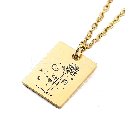 Birthday Flower 304 Stainless Steel Pendant Nacklaces For Women STAS-S124-03G-04-1