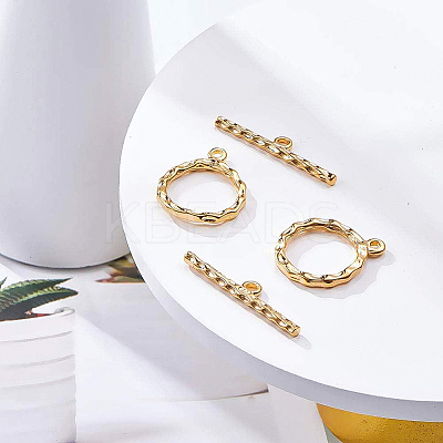 Brass Toggle Clasps KK-BC0004-05G-1