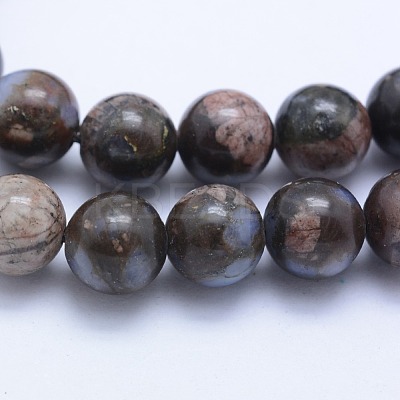 Natural Gemstone Beads Strands G-F531-8mm-P-1