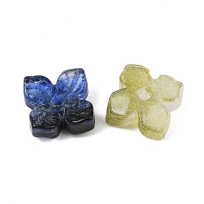 Baking Paint and Golden Metal Enlaced Glass Beads DGLA-T004-15M-1