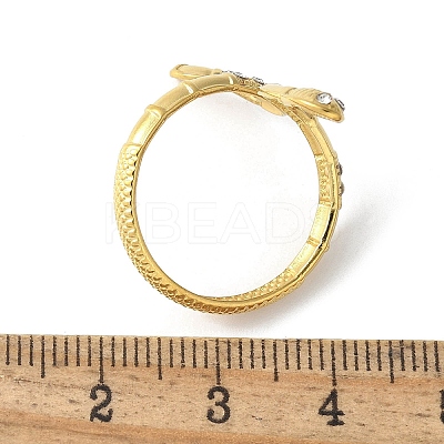 304 Stainless Steel Micro Pave Clear Cubic Zirconia Cuff Rings LS-RJEW-S621-07G-1