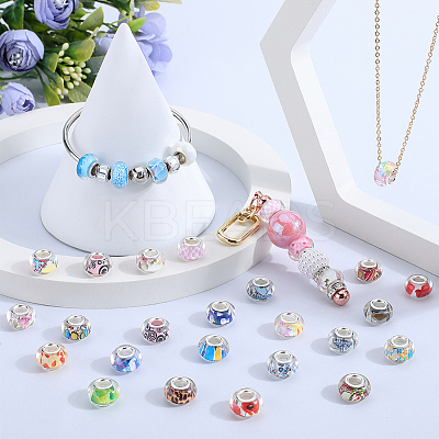 120Pcs Resin European Beads FIND-SP0002-05D-1