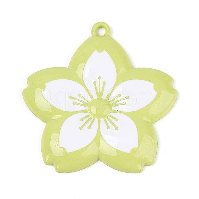 Spray Painted Alloy Big Pendants PALLOY-T092-81D-1