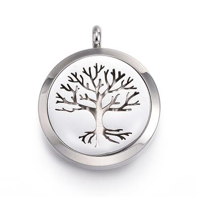 316 Surgical Stainless Steel Diffuser Locket Pendants STAS-H342-57P-1