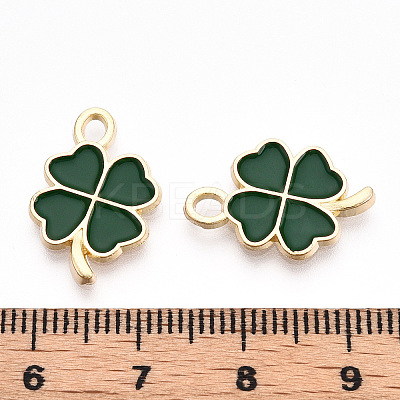 Rack Plating Alloy Enamel Pendants ENAM-N055-088-06LG-1