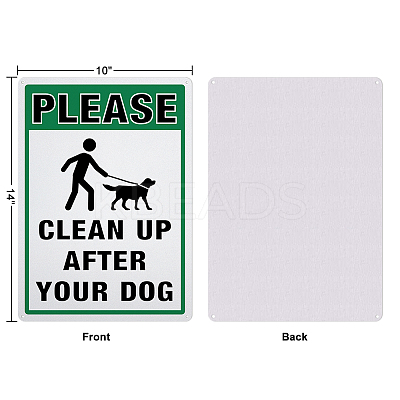 UV Protected & Waterproof Aluminum Warning Signs AJEW-GL0001-05C-06-1