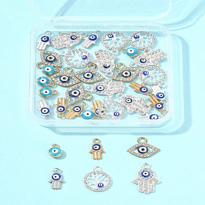 36Pcs 6 Styles Alloy Charms ENAM-FS0002-38-1
