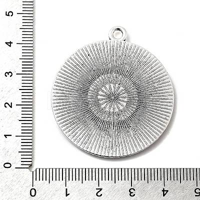 Flat Round Tibetan Style Pendant Cabochon Settings LS-TIBE-C067kg-01AS-NR-1