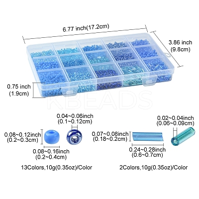 150G 15 Styles Baking Paint Glass Seed Beads SEED-FS0001-31A-1
