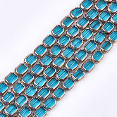 Electroplate Glass Beads Strands EGLA-S188-10F-1