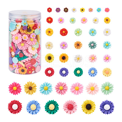 210Pcs 7 Style Resin Cabochons CRES-CD0001-02-1