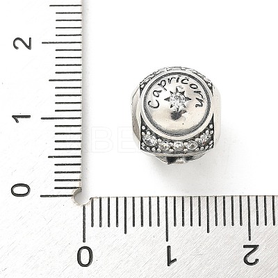 Brass Clear Cubic Zirconia European Beads LS-FIND-M049-01AS-03-1