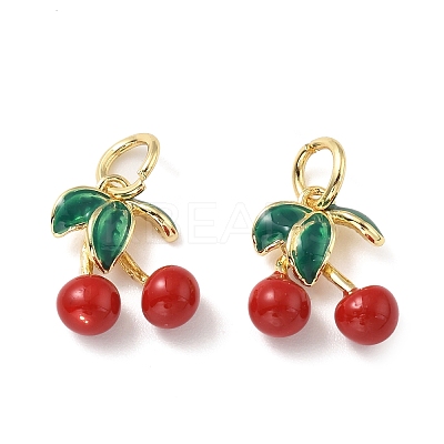 Brass Enamel Charms LS-KK-V014-02G-1
