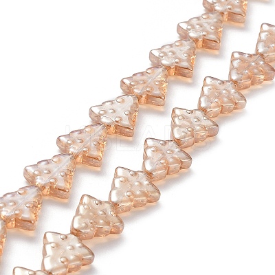 Transparent Electroplate Glass Beads Strands EGLA-C002-PL03-1