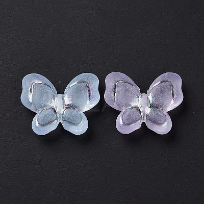 Transparent Frosted Acrylic Beads OACR-P013-32M-1