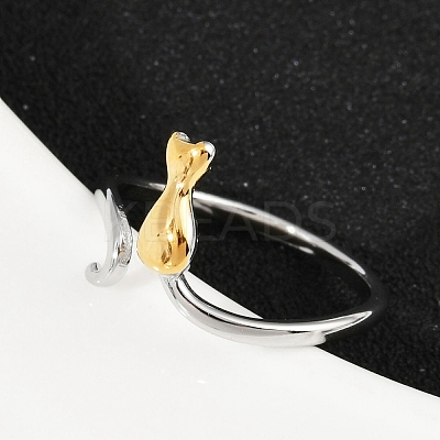 304 Stainless Steel Cuff Rings RJEW-P153-04G-1