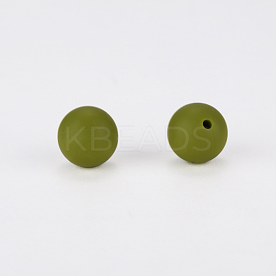 Round Silicone Focal Beads SI-JX0046A-19-1