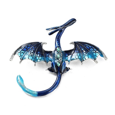 Dragon Alloy Rhinestone Brooches JEWB-K018-08AS-03-1