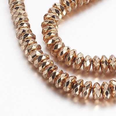Electroplate Non-magnetic Synthetic Hematite Beads Strands G-A170-02A-LRG-1