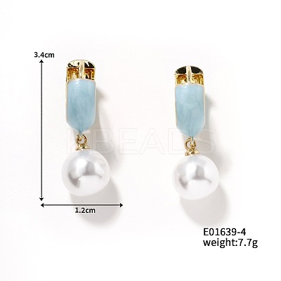 Round Imitation Pearl Hoop Earrings for Women IR2603-4-1