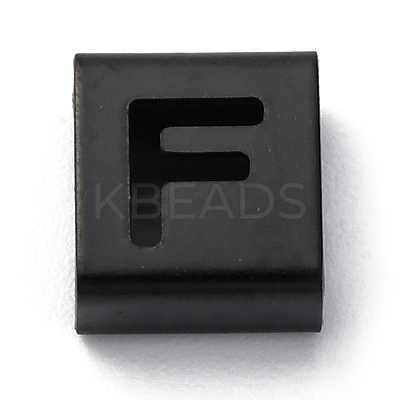 Ion Plating(IP) 304 Stainless Steel Square Slide Charms STAS-L132-08F-B-1