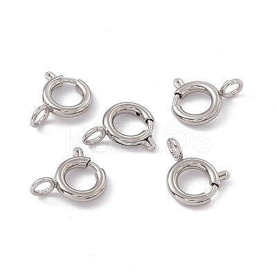 Non-Tarnish 201 Stainless Steel Spring Ring Clasps STAS-J401-LD022-8-1