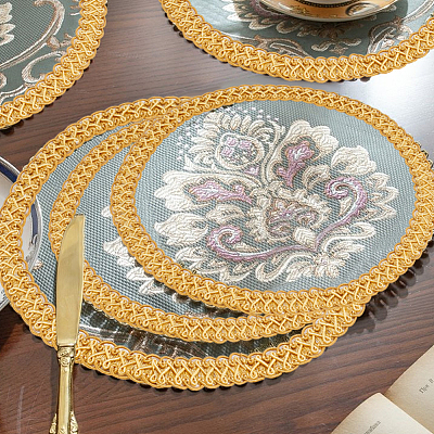 Polyester Braided Lace Trim OCOR-WH0078-09A-1