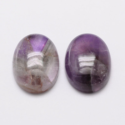 Oval Natural Amethyst Cabochons X-G-K020-18x13mm-03-1