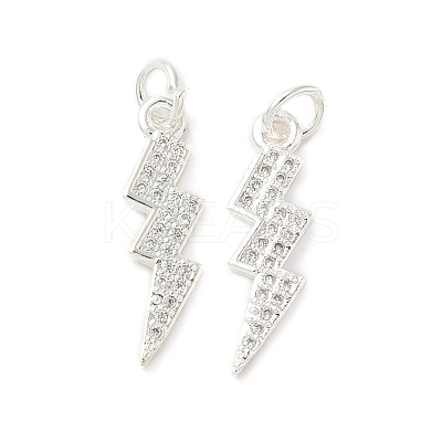 Brass Micro Pave Cubic Zirconia Pendants LS-ZIRC-G163-09S-1