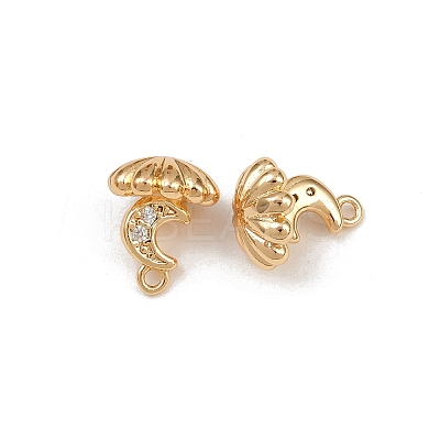 Brass Micro Pave Cubic Zirconia Pendants KK-K407-22G-1