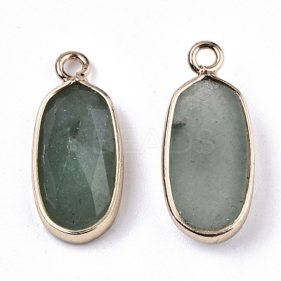 Natural Green Aventurine Pendants G-N326-45E-1