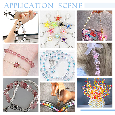 576Pcs 24 Style Transparent & Crackle & Fluorescent & Spray Painted & Frosted & Opaque & Rainbow Acrylic Imitation Pearl Beads DIY-HY0001-35C-1