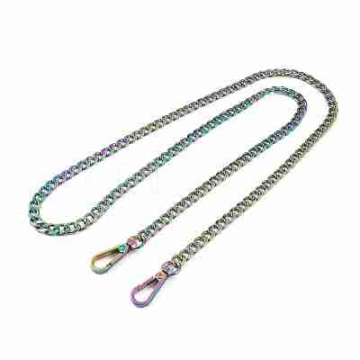 Zine Alloy Curb Chain Bag Handles FIND-WH0126-33C-M-1