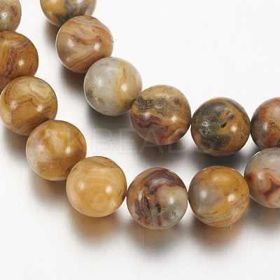 Natural Crazy Lace Agate Round Bead Strands X-G-M272-03-8mm-1
