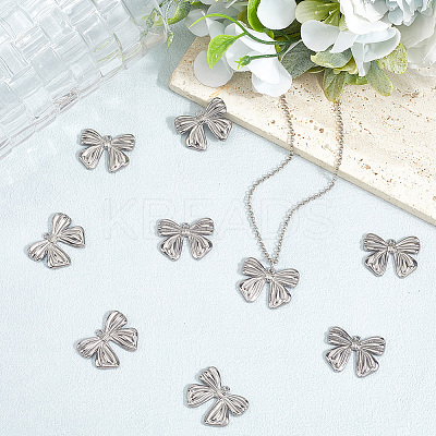 15Pcs 304 Stainless Steel Pendants STAS-BBC0007-76P-1