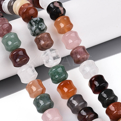 Natural & Synthetic Mixed Stone Beads Strands G-N353-06A-12-1