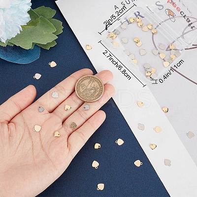 80Pcs 4 Styles 201 & 304 Stainless Steel Charms STAS-BBC0001-94-1