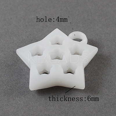Opaque Acrylic Pendants X-SACR-R695-2-1