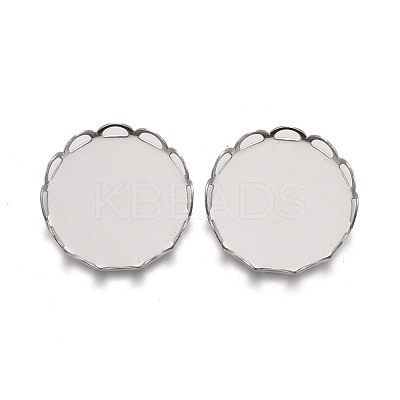 Tarnish Resistant 304 Stainless Steel Cabochon Settings STAS-P249-16E-P-1
